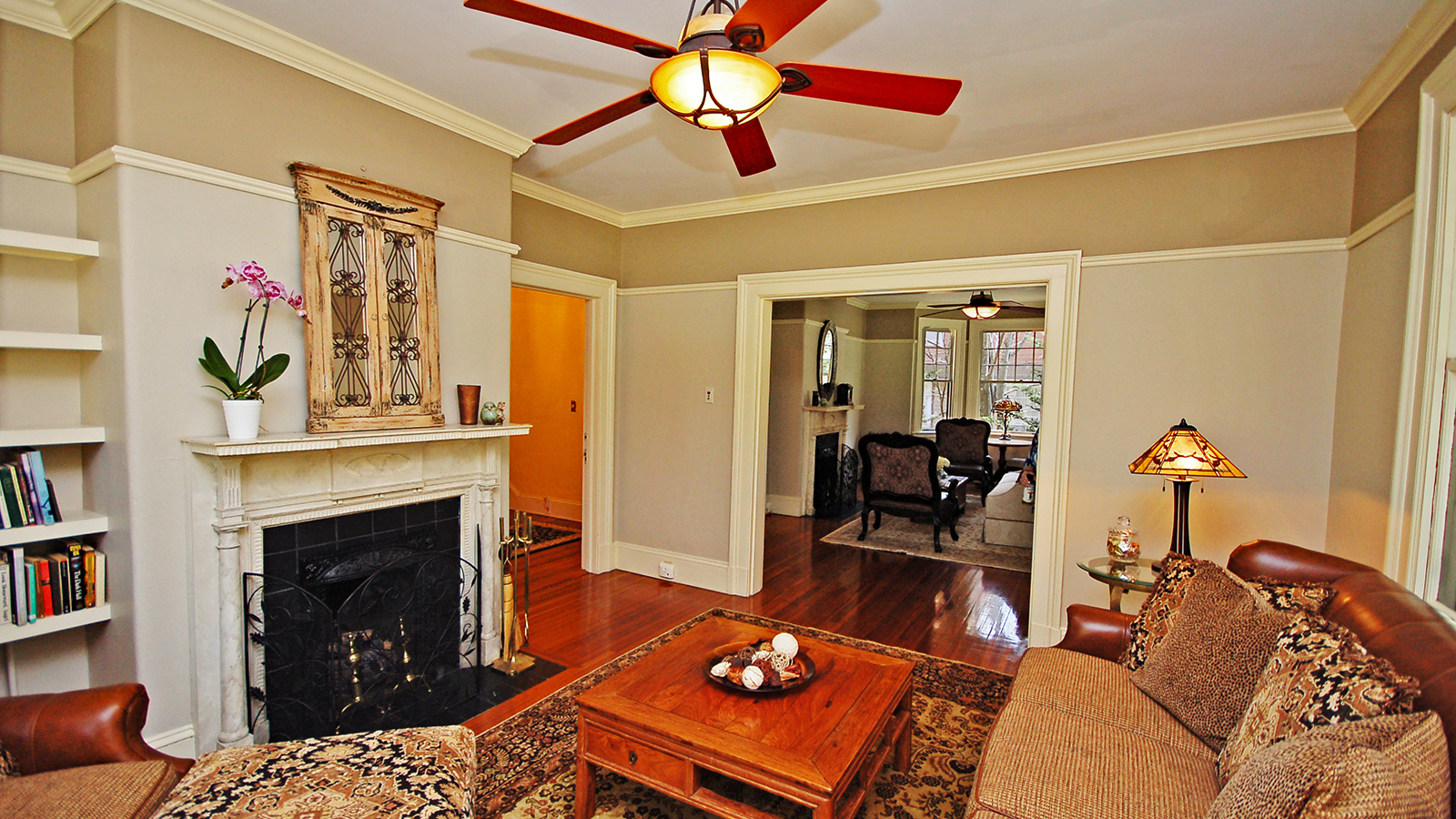 Front Parlor Sitting Area with Fireplace