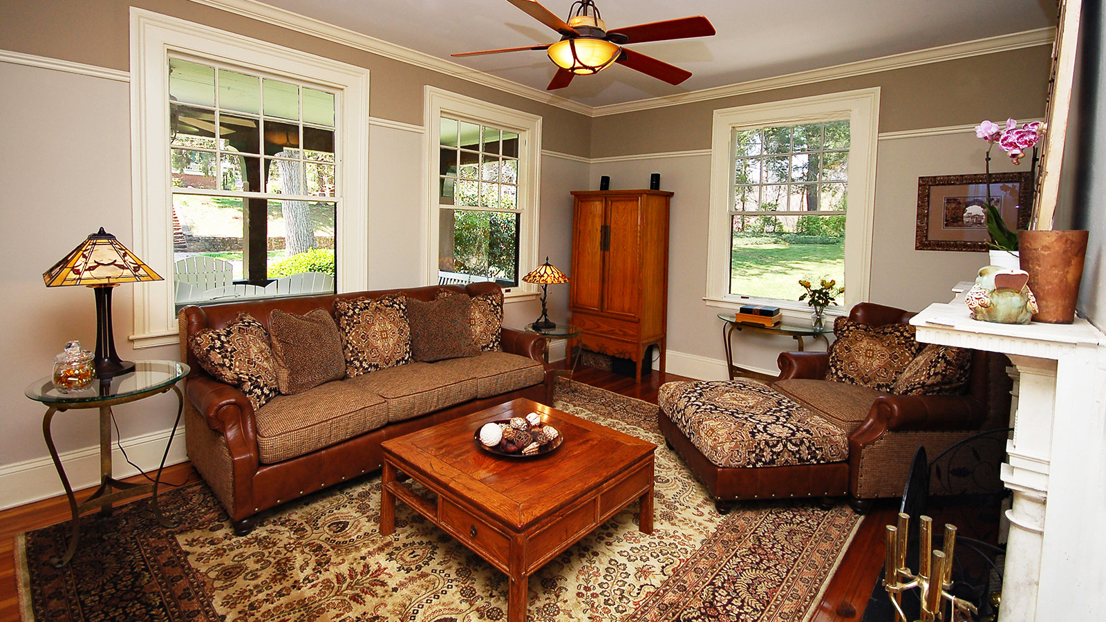 Front Parlor Sitting Area with Fireplace